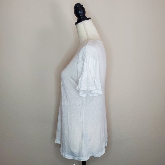 J. Crew Linen Bell Sleeve Top Small - Picture 4 of 7